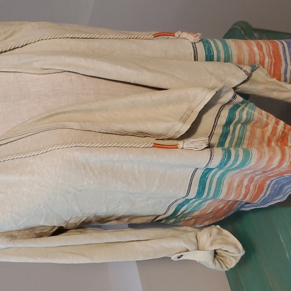 Maurices Large Sweatshirt Cardigan with stripes - Picture 2 of 3